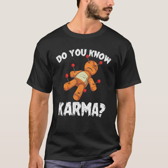Witchcraft Karma Halloween Costume Spooky Voodoo T Shirt (Framsida)