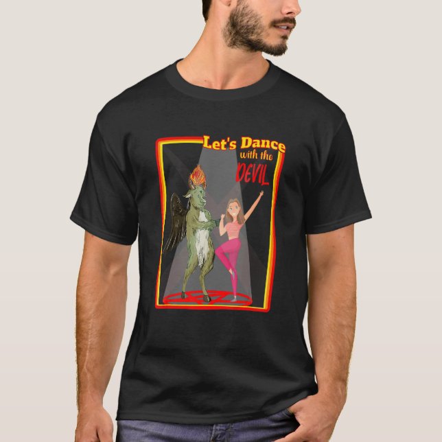 Witchcraft Let's Dance with the Devil Baphomet Sat T Shirt (Framsida)
