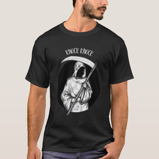 Witchcraft Mörk Goth Blackcraft Death Grim Reaper T Shirt (Framsida)