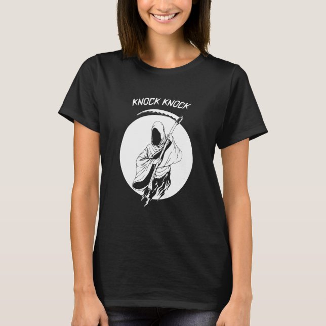 Witchcraft Mörk Goth Blackcraft Death Grim Reaper T Shirt (Framsida)