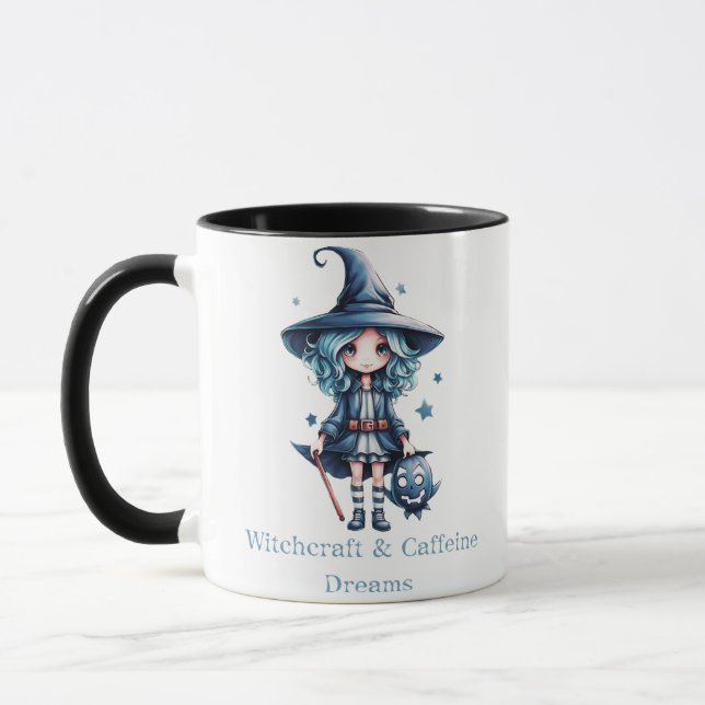 Witchcraft och Caffeine Dreams Witch Halloween Mug Mugg (Vänster)