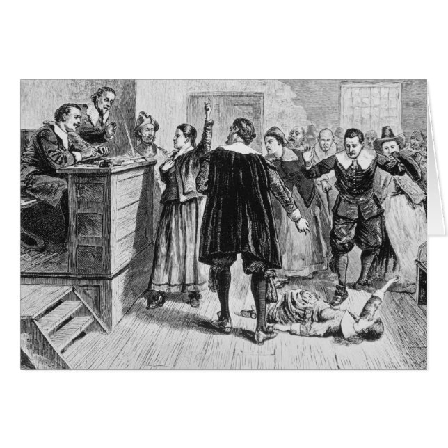 Witchcraft på den Salem byn Hälsningskort (Framsidan Horizontal)