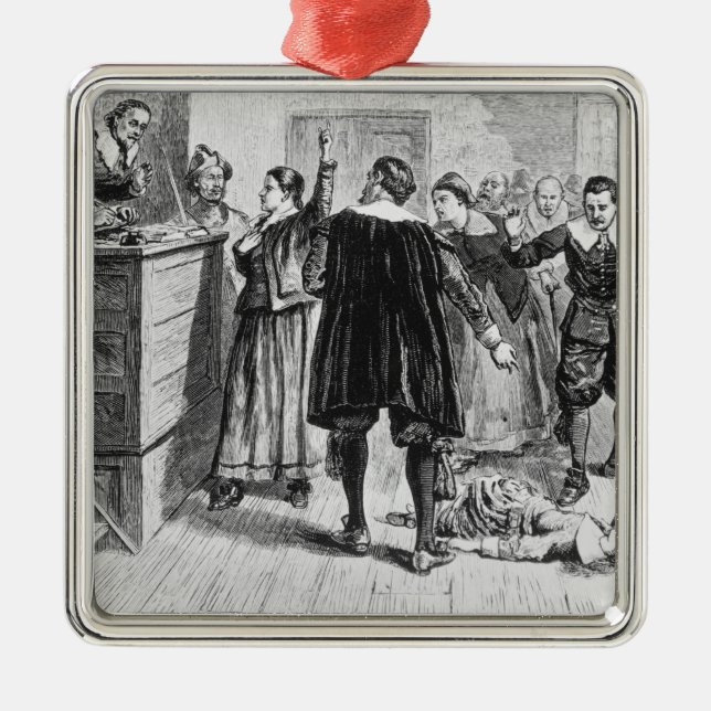 Witchcraft på den Salem byn Julgransprydnad Metall (Framsidan)