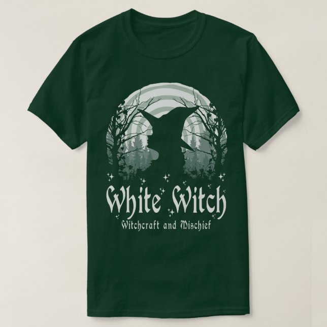 Witchcraft Wiccan White Witch T Shirt (Design framsida)