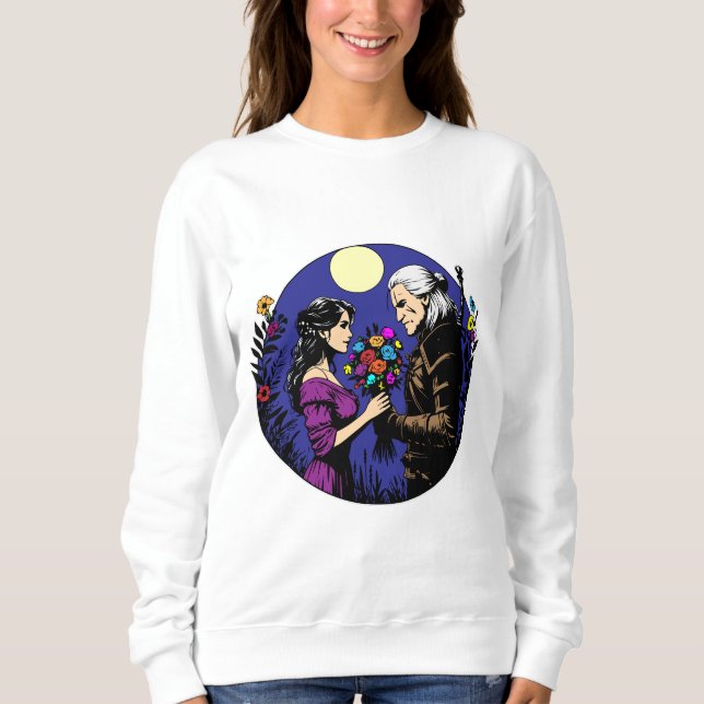 Witcher och Yennefer med en bukett T Shirt (Framsida)