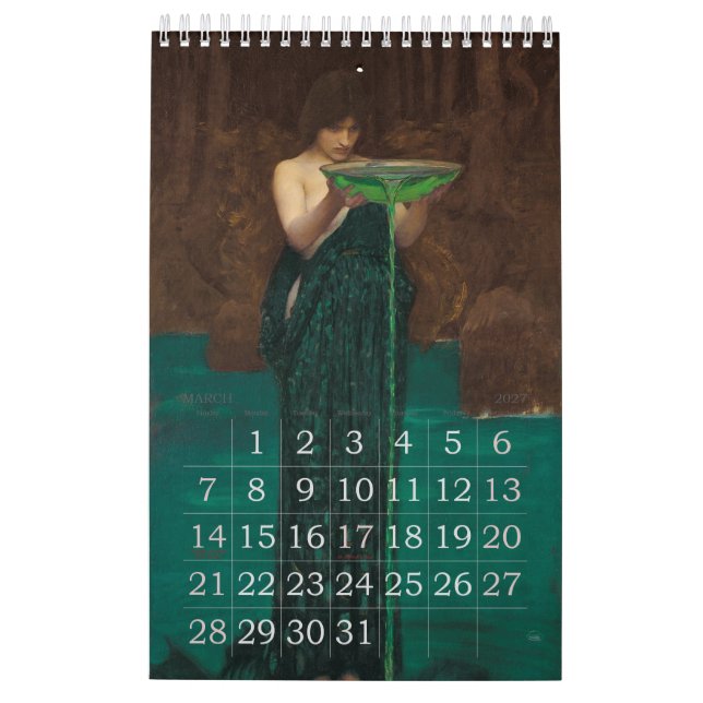 Witches and Sorcerers Classic Art Calendar Kalender (Mar 2027)