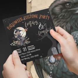 Witches and Warlock Halloween Inbjudningar
