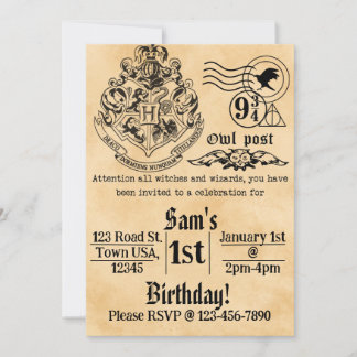 Witches and Wizards Birthday Invitation Inbjudningar