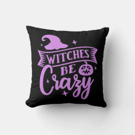 Witches Be Crazy Black and Lila Kudde