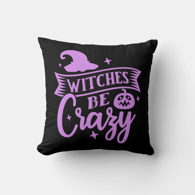 Witches Be Crazy Black and Lila Kudde (Framsida)
