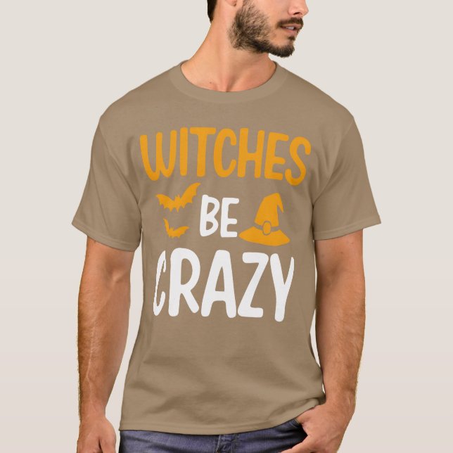 Witches Be Crazy Halloween-pojken T Shirt (Framsida)