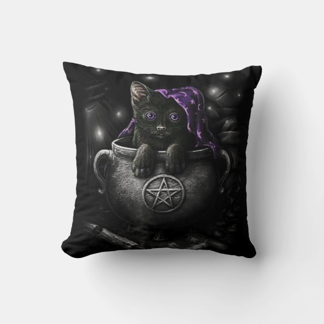 Witches Black Kitten Kudde (Framsida)