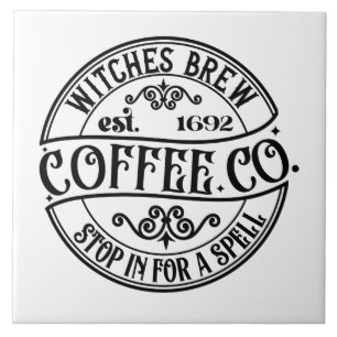 Witches Brew Coffee Co Ceramic Tile Kakelplatta