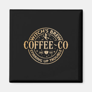 Witches Brew Coffee Co Halloween Witch Coffee Kärl Magnet