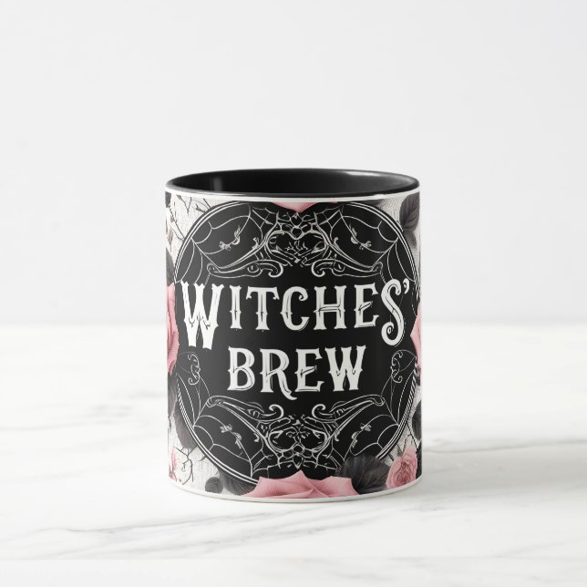 Witches’ Brew Gothic Blommigt Design Mugg (Center)
