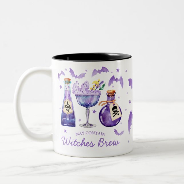 Witches Brew Halloween Cocktail Två-Tonad Mugg (Vänster)