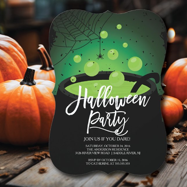 Witches Brew Halloween fest Inbjudningar (Skapare uppladdad)