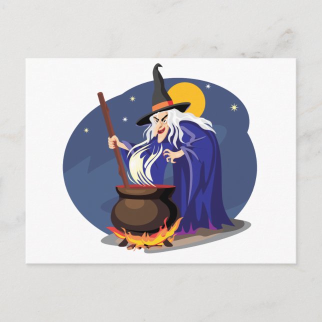 Witches Brew Halloween-vykort Vykort (Framsida)