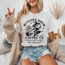 Witches Brew Salem Coffee Addict Halloween Witch T Shirt