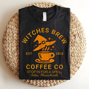 Witches Brew Salem Massachusetts Halloween Coffee T Shirt