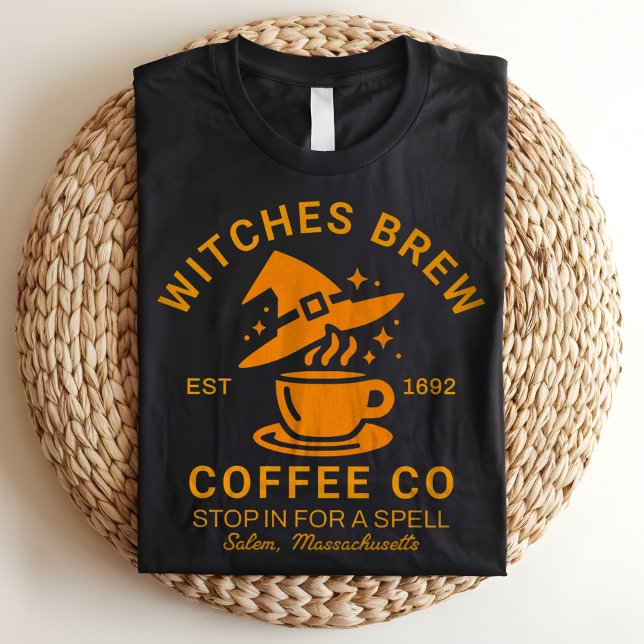 Witches Brew Salem Massachusetts Halloween Coffee T Shirt (Skapare uppladdad)