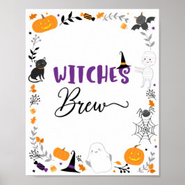 Witches Brew Spooktacular Halloween fest-tecken Poster
