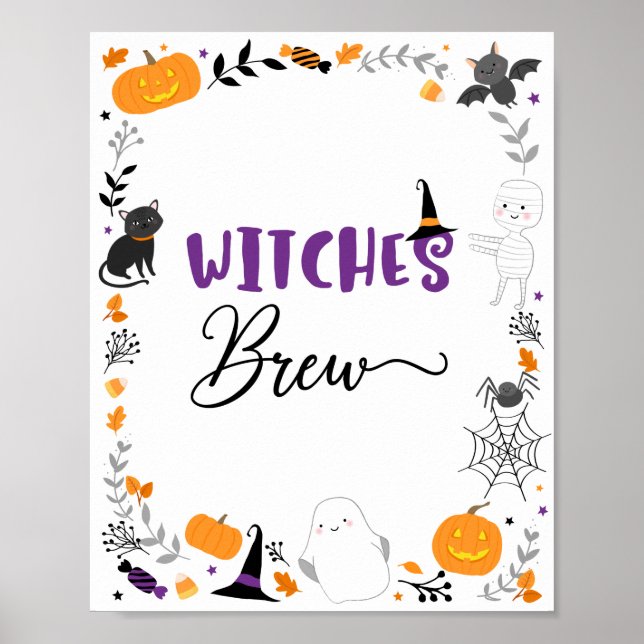 Witches Brew Spooktacular Halloween fest-tecken Poster (Framsidan)
