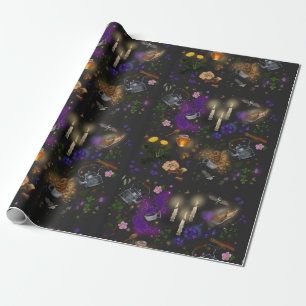Witches Brew Tea och Cottagecore Mönster Presentpapper
