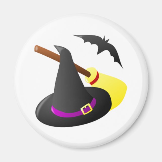 Witches Broom and Hat Magnet (Framsidan)
