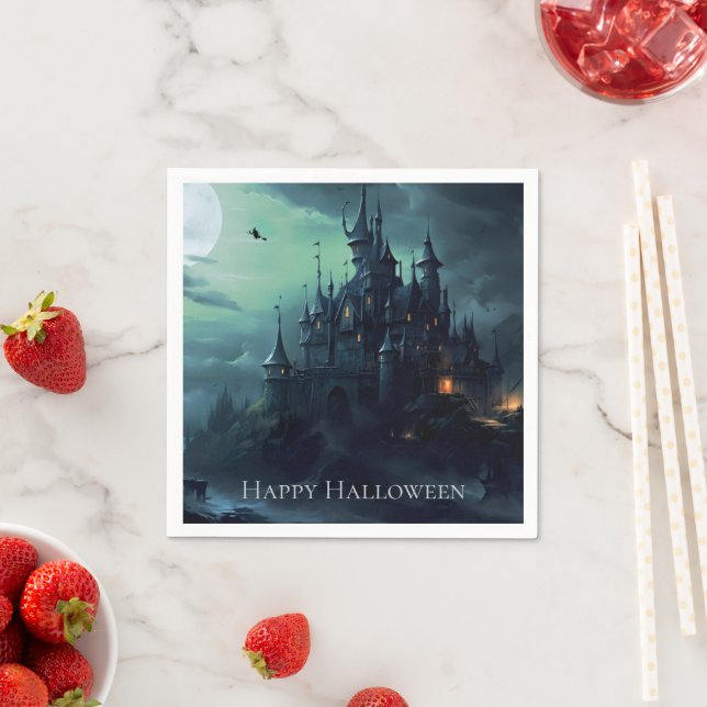 Witches Castle Halloween Pappersservett (Insitu)