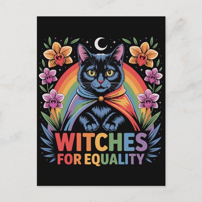 Witches For Equality Feminist Vykort (Framsida)