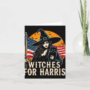 Witches for Kamala Harris Halloween Politisk Elec Kort