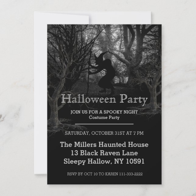 Witches Forest Halloween fest Inbjudningar (Framsida)