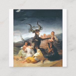 Witches Francisco Goyas sabbat Fyrkantigt Visitkort