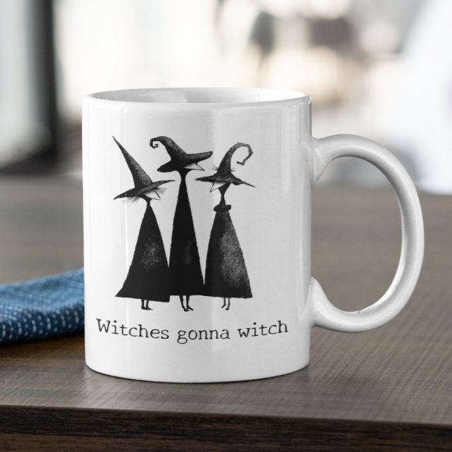 Witches Gonna Witch Halloween  Kaffemugg (Skapare uppladdad)