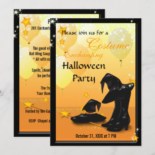Witches Halloween Enchanting Witch-inbjudan 2 Inbjudningar