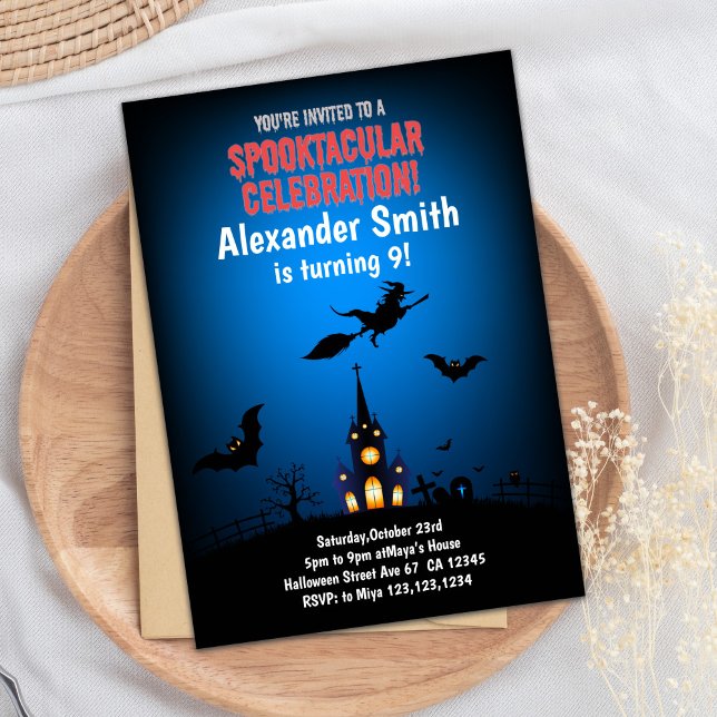 Witches Halloween-kort Inbjudningar (Witches Halloween Cards)