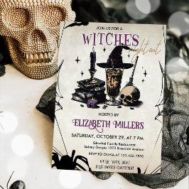 Witches Halloween Night Party Inbjudningar