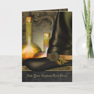 Witches Hat Anpassningsbar Hälsning Card Kort