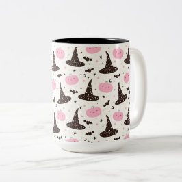 Witches Hats Pumpkins and Fladdermöss Två-Tonad Mugg