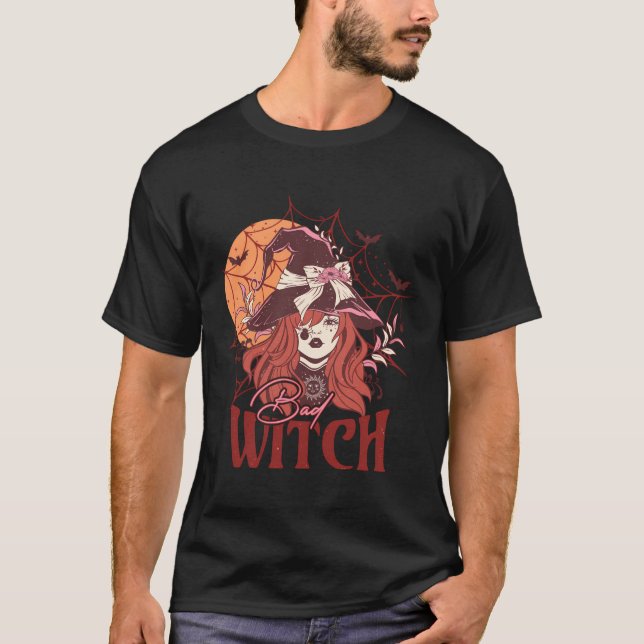 Witches Hats Retro Sol Måne Celestial Flowers Hall T Shirt (Framsida)