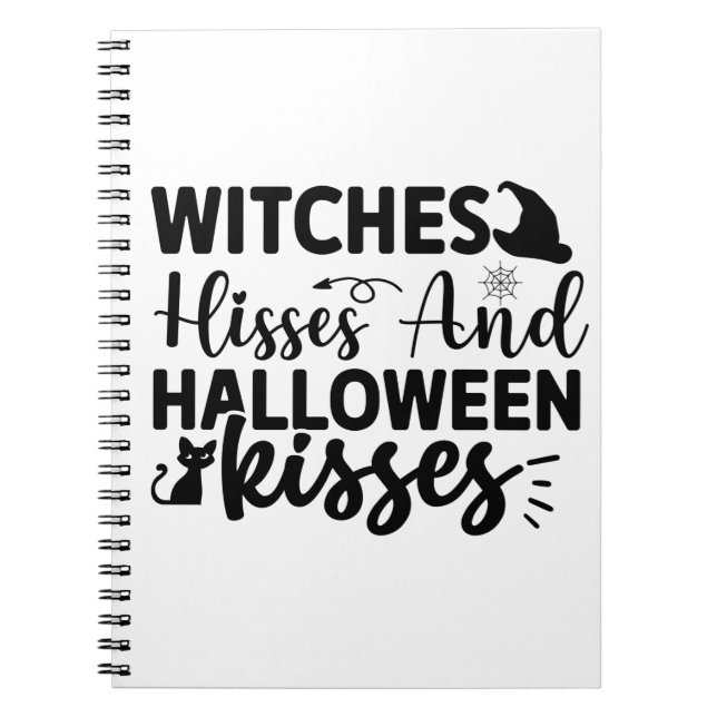 Witches Hisses och Halloween Kisses Anteckningsbok (Framsidan)