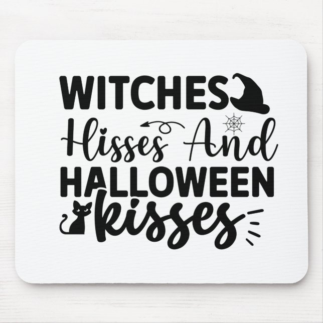 Witches Hisses och Halloween Kisses Musmatta (Framsidan)