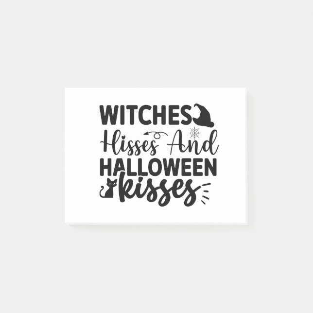 Witches Hisses och Halloween Kisses Post-it Block (Framsida)