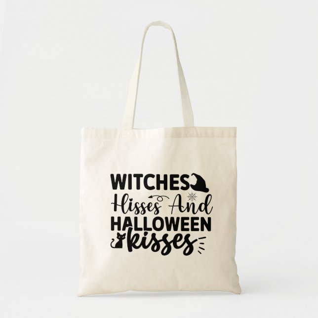 Witches Hisses och Halloween Kisses Tygkasse (Framsidan)