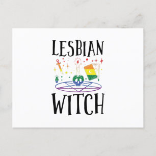 Witches LGBTQ Witch Witchcraft Rainbow Gift Idea Vykort