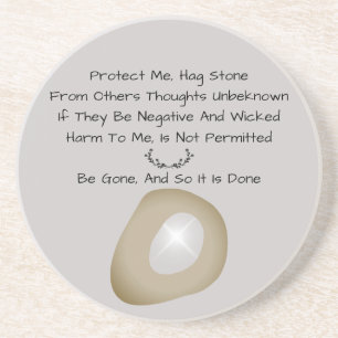Witches Magic Hag Stone Protection Spell Grått Underlägg
