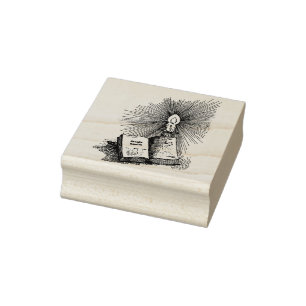 Witches Magic Spådomars Bok Candle Witchcraft Art Stämpel