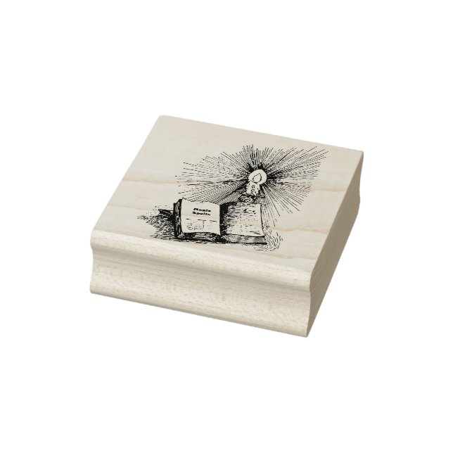 Witches Magic Spådomars Bok Candle Witchcraft Art Stämpel (Stämpel)