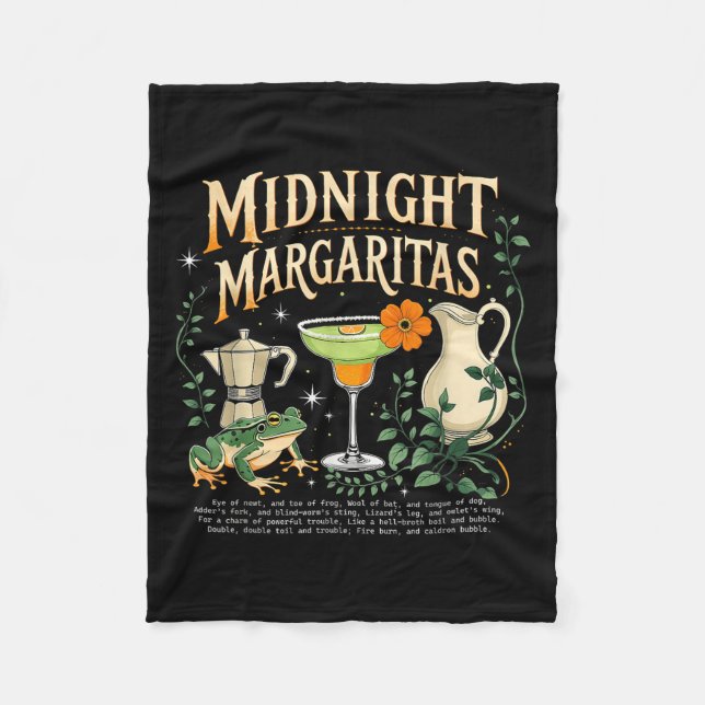 Witches Midnight Margaritas Soky Svan Fleecefilt (Framsidan)